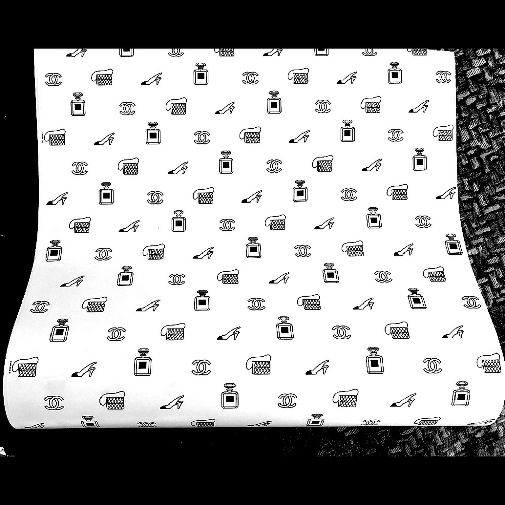 RARE CHANEL 7 pound roll of wrapping paper AUTHENTIC vintage from 1988